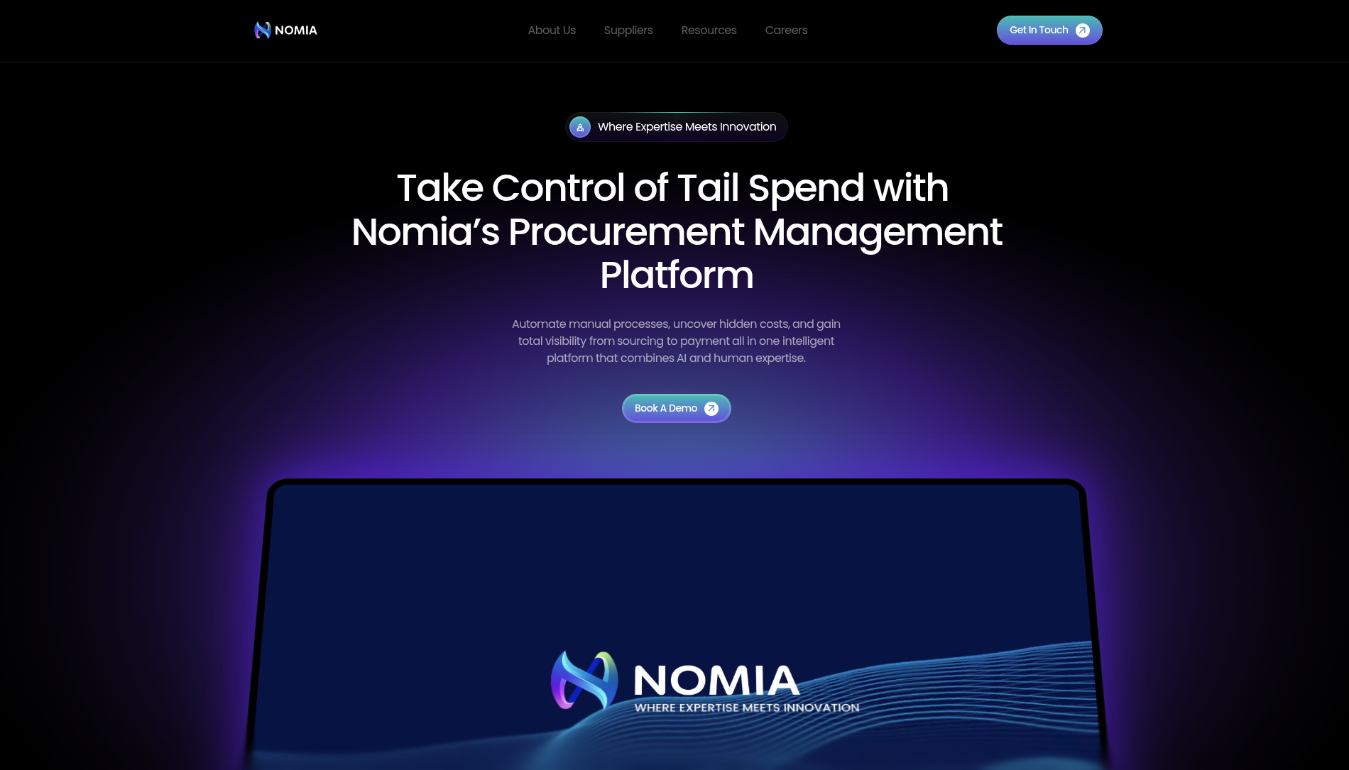 Nomia homepage